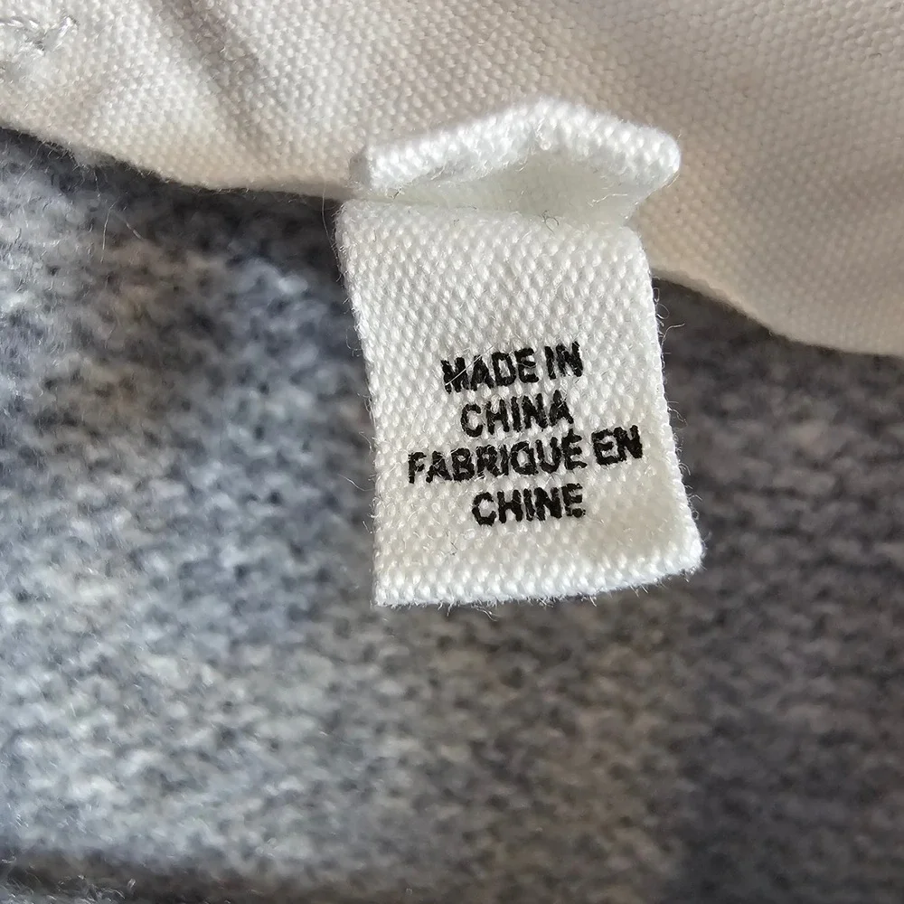 Aerie Striped Oversized Crewneck Sweater Gray‎ Green Small